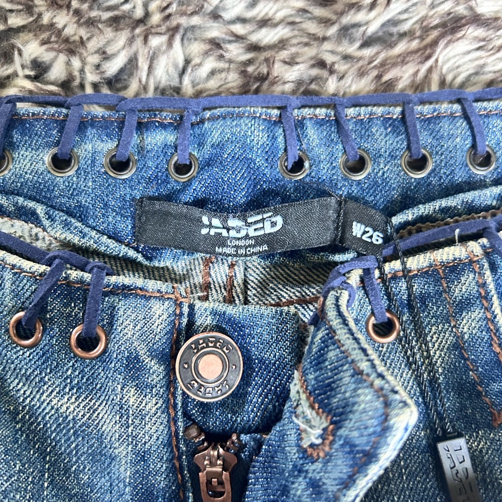 Jaded London Light Blue Straight Leg Jeans - Picture 4 of 9